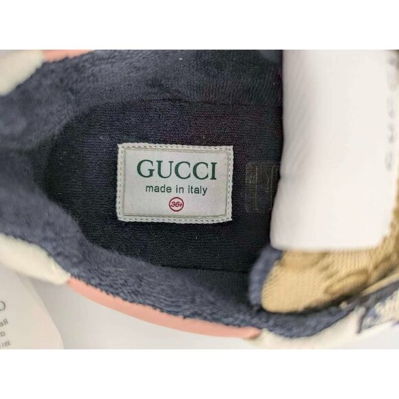 Gucci Women’s GG Rhyton Canvas Leather Low Top Sneakers Multicolor EU36.5 620185 - Picture 9 of 12